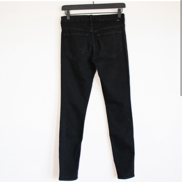 Mother Denim High Waisted Looker Black Skinny Jeans - Picture 6 of 11